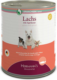 Produktbild von Herrmann's Selection Erwachsen 6x800g Dose Hundenassfutter Lachs mit Aprikose