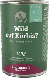 Produktbild von Herrmann's Selection Leicht 400g Dose Hundenassfutter Sparpaket 24 x 400g Wild mit Kürbis & Quinoa