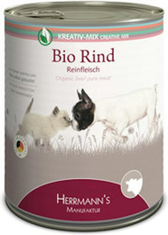Produktbild von Herrmann's Selection Reinfleisch 800g Dose Hundenassfutter Sparpaket 12 x 800g Bio Rind