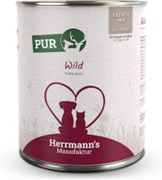 Produktbild von Herrmann's Selection Reinfleisch 800g Dose Hundenassfutter Sparpaket 12 x 800g Wild