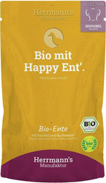 Produktbild von Herrmann's Selection Sensibel / Sensitiv 150g Beutel Hundenassfutter 15 x 150g Bio Ente mit Fenchel, Apfel & Buchweizen