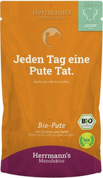 Produktbild von Herrmann's Selection Sensibel / Sensitiv 150g Beutel Hundenassfutter 15 x 150g Bio Pute mit Zucchini & Apfel