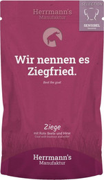 Produktbild von Herrmann's Selection Sensibel / Sensitiv 150g Beutel Hundenassfutter 15 x 150g Ziege mit rote Beete & Hirse