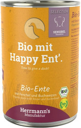 Produktbild von Herrmann's Selection Sensibel / Sensitiv 400g Dose Hundenassfutter Sparpalet 24 x 400g Bio Ente mit Fenchel, Apfel & Buchweizen