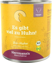 Produktbild von Herrmann's Selection Sensibel / Sensitiv 800g Dose Hundenassfutter 6 x 800g Bio Huhn mit Karotte & Reis
