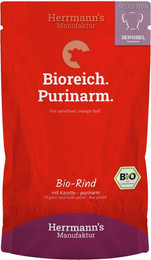 Produktbild von Herrmann's Selection Sensible 150 Gramm Hundenassfutter 15 x 150 Gramm Bio Rind mit Karotte
