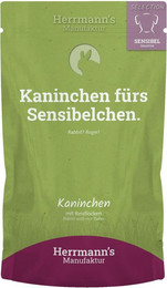 Produktbild von Herrmann's Selection Sensible 150 Gramm Hundenassfutter 15 x 150 Gramm Kaninchen mit Reisflocken