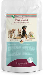 Produktbild von Herrmann's Selection Welpe 15x150g Beutel Hundenassfutter Bio Gans mit Spinat & Kartoffeln