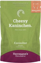 Produktbild von Herrmann's Seletion Adult 100 Gramm Katzennassfutter 20 x 100 Gramm Kaninchen mit Käse & Kokosflocken