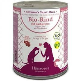Produktbild von Herrmanns Bio Nassfutter für Hunde Rind mit Buchweizen - 6 x 800 g