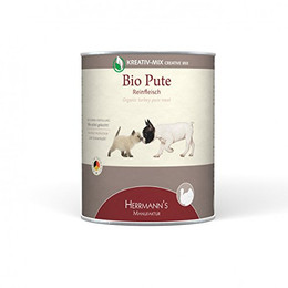 Produktbild von Herrmanns Bio Reinfleisch Pute Nassfutter für Hunde und Katzen - 6 x 800 g