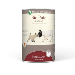 Produktbild von Herrmanns Bio Reinfleisch Pute Nassfutter für Hunde und Katzen - 6 x 400 g