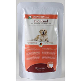 Produktbild von Herrmanns Bio Rind Nassfutter für Hunde - 15 x 150 g