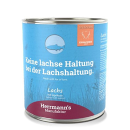 Produktbild von Herrmanns Hundefutter Lachs mit Aprikose - 6 x 800 g