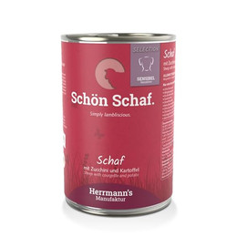 Produktbild von Herrmanns Hundefutter Schaf mit Zucchini und Kartoffeln - 6 x 400 g