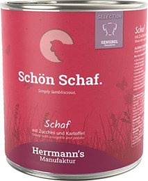 Produktbild von Herrmanns Hundefutter Schaf mit Zucchini und Kartoffeln - 6 x 800 g