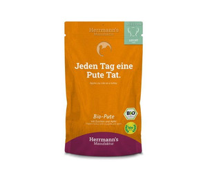 Produktbild von Herrmanns Leicht BIO Nassfutter für Hunde Pute Apfel - 6 x 400 g