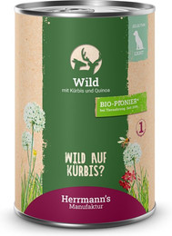 Produktbild von Herrmanns Leichte Menüs Wild mit Bio-Kürbis & Bio-Quinoa - 6 x 400 g