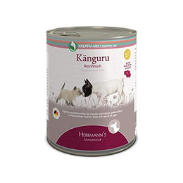 Produktbild von Herrmanns Reinfleisch Nassfutter Känguru für Hunde und Katzen - 6 x 800 g