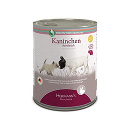 Produktbild von Herrmanns Reinfleisch Nassfutter Kaninchen - 6 x 800 g