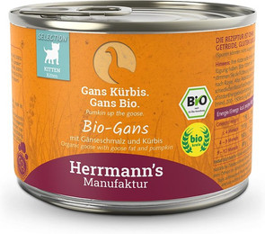 Produktbild von Herrmanns Selection Cat 1stes Jahr Bio Kittennahrung Gans - 12 x 200 g