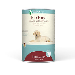 Produktbild von Herrmanns Selection Puppy Bio Rind mit Apfel und Haferflocken - 6 x 400 g
