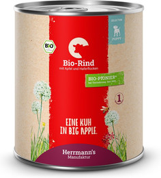 Produktbild von Herrmanns Selection Welpe Bio Rind mit Apfel und Haferflocken - 6 x 800 g