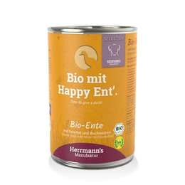 Produktbild von Herrmanns Sensible Bio Ente mit Fenchel und Buchweizen - 12 x 400 g