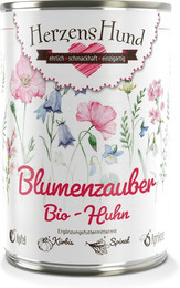 Produktbild von Herzenshund 400 Gramm Hundenassfutter Sparpaket 24 x 400 Gramm Bio Huhn mit Bio Apfel