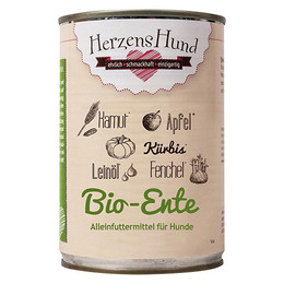 Produktbild von Herzenshund Bio-Ente mit Bio-Gemüse - 12 x 400 g