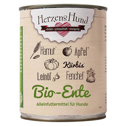 Produktbild von Herzenshund Bio-Ente mit Bio-Gemüse - 6 x 800 g