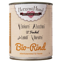 Produktbild von Herzenshund Bio Nassfutter Ente mit Gemüse - 6 x 800 g