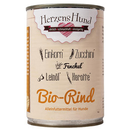 Produktbild von Herzenshund Nassfutter BIO Ente mit Gemüse - 12 x 400 g