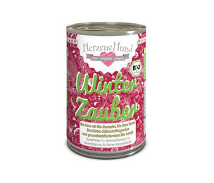 Produktbild von HerzensHund Nassfutter für Hunde BIO Gans Winterzauber 400g