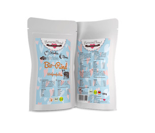 Produktbild von HerzensHund Nassfutter Rind mit Kürbis für Welpen - Sparpaket: 15 x 130g