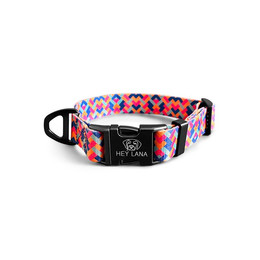 Produktbild von Hey Lana Hundehalsband Kunterbunt Pink/Türkis M