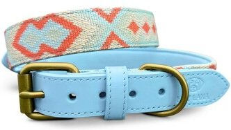 Produktbild von Hey Lana Premium Halsband Gepolstert korall/hellblau/beige M