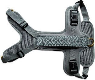 Produktbild von Hey Lana Premium Hundegeschirr Gepolstert mit Reflektoren und Haltegriff anthrazit/blau S