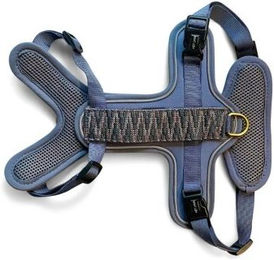 Produktbild von Hey Lana Premium Hundegeschirr Gepolstert mit Reflektoren und Haltegriff blau/grau M