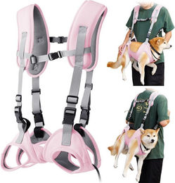 Produktbild von HEYHIPPO Tiertransporttasche Doppelschulter Haustier Rucksack,atmungsaktiv,für Katzen &Hunde 4–7 kg bis 15 kg, Verstellbares Haustiergeschirr für Reisen und Outdoor-Aktivitäten