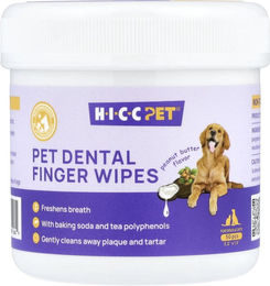 HICC Pet, Zahnreinigungstücher für Haustiere, für Hunde und Katzen, Erdnussbutter, 50 Stück – Bild 1 von 2