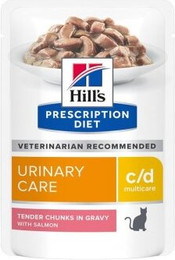 Produktbild von Hill's Prescription Diet c/d Multicare Urinary Care Lachs Katzenfutter - 24 x 85 g