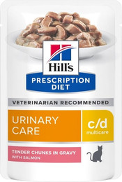 Produktbild von Hill's Prescription Diet c/d Multicare Urinary Care mit Lachs Katzenfutter - 12 x 85 g