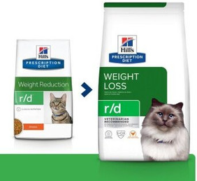 Produktbild von Hill's Prescription Diet Feline r/d Weight Reduction mit Huhn - 3 x 3 kg