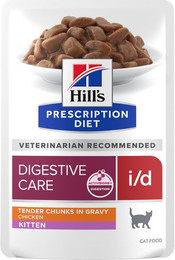 Produktbild von Hill's Prescription Diet i/d Digestive Care Kitten Huhn in Sauce - 12 x 85 g