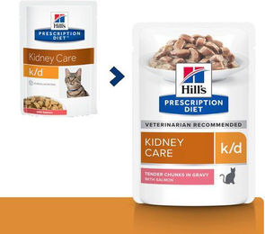 Hill's Prescription Diet k/d Kidney Care Katzenfutter - Frischebeutel - Rind - 48 x 85 g – Bild 1 von 5