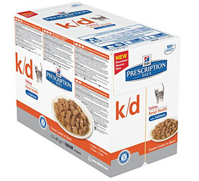 Produktbild von Hill's Prescription Diet k/d Kidney Care Lachs Nassfutter für Katzen - 12 x 85 g