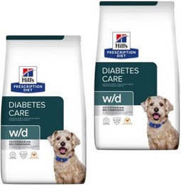 Produktbild von Hill's Prescription Diet w/d Trockenfutter bei Diabetes mit Huhn - 2 x 10 kg