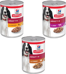 Produktbild von Hill's Science Plan Adult Huhn, Truthahn, Rind - 24 x 370 g