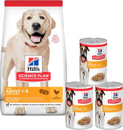 Produktbild von HILL'S Science Plan Canine Adult Light Large breed Chicken 18 kg für Hunde großer Rassen mit Huhn + 3 Dosen GRATIS